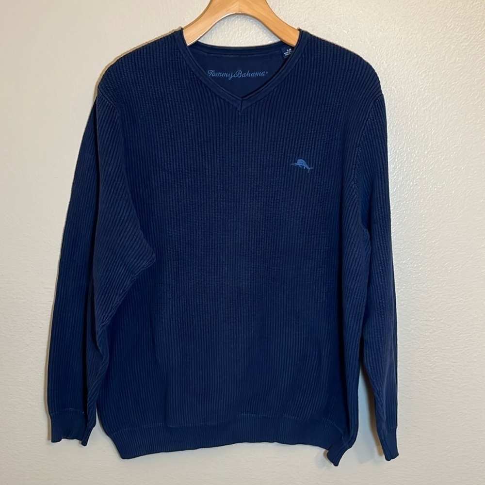 Tommy Bahama Navy Cotton Sweater